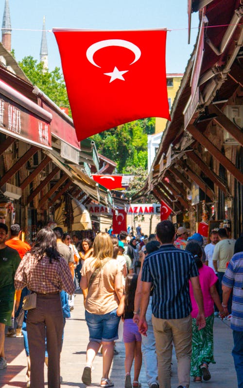 集市上的土耳其國旗