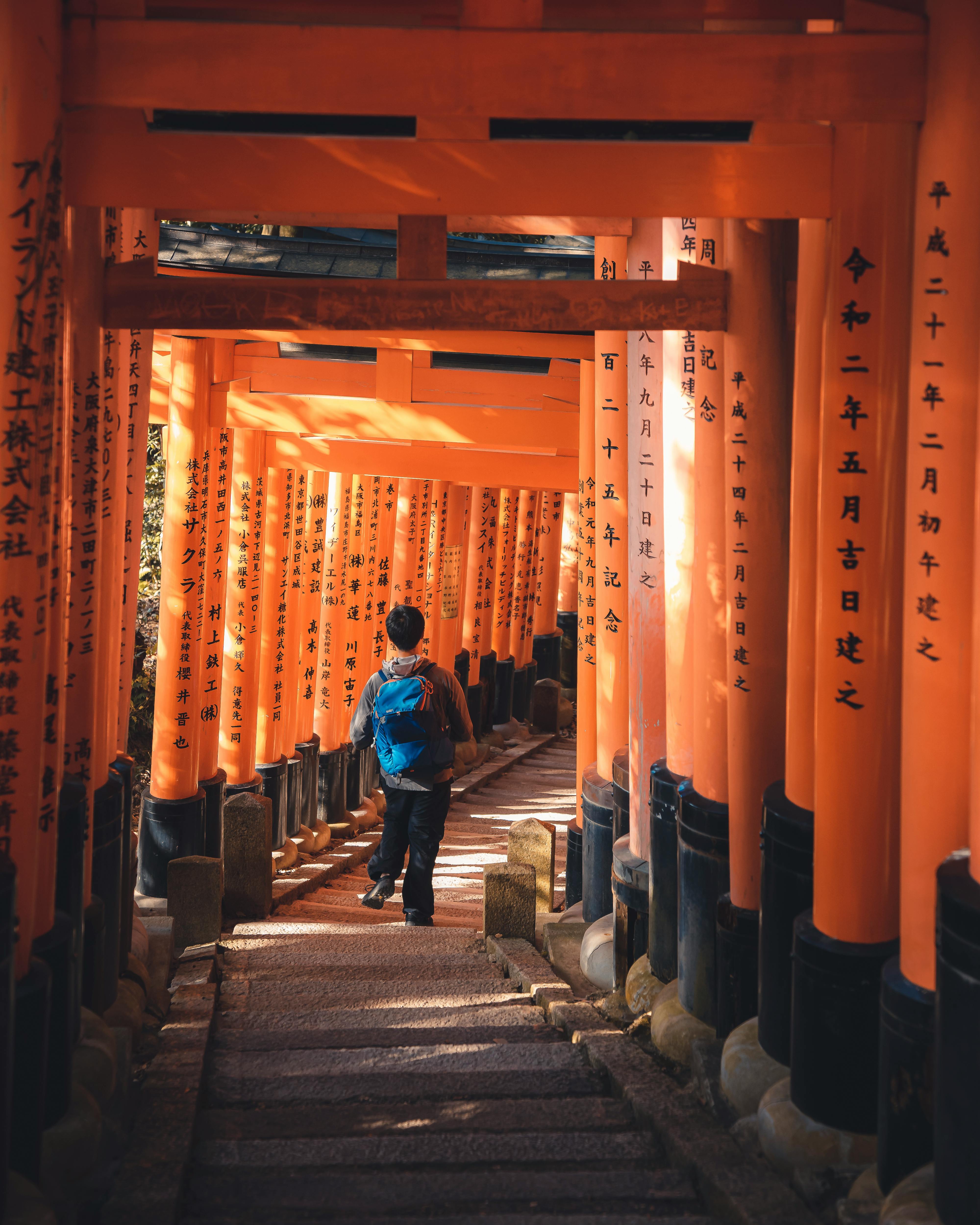 Red Torri Gate In Japan Free Stock Photo red-torri-gate-in-japan-free-stock-photo