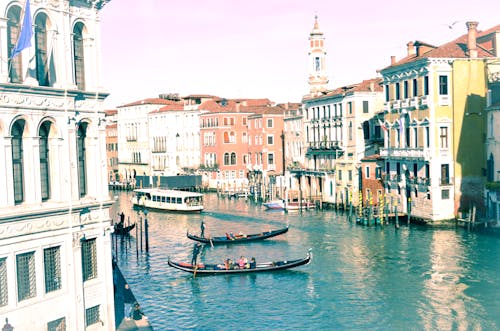 Gondolas on Canal Grande in Venice