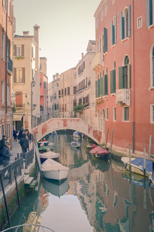 Foto d'estoc gratuïta de barques, canal, ciutat