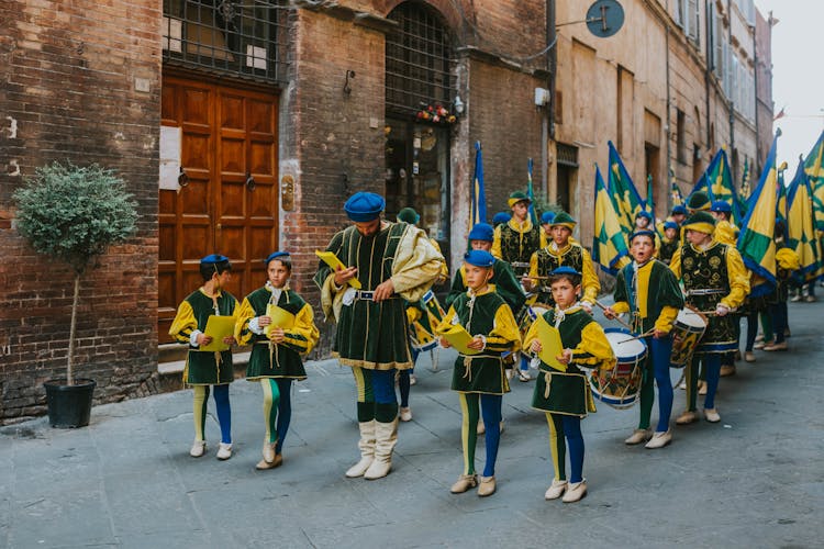 Children In Costumes At Historic Parade