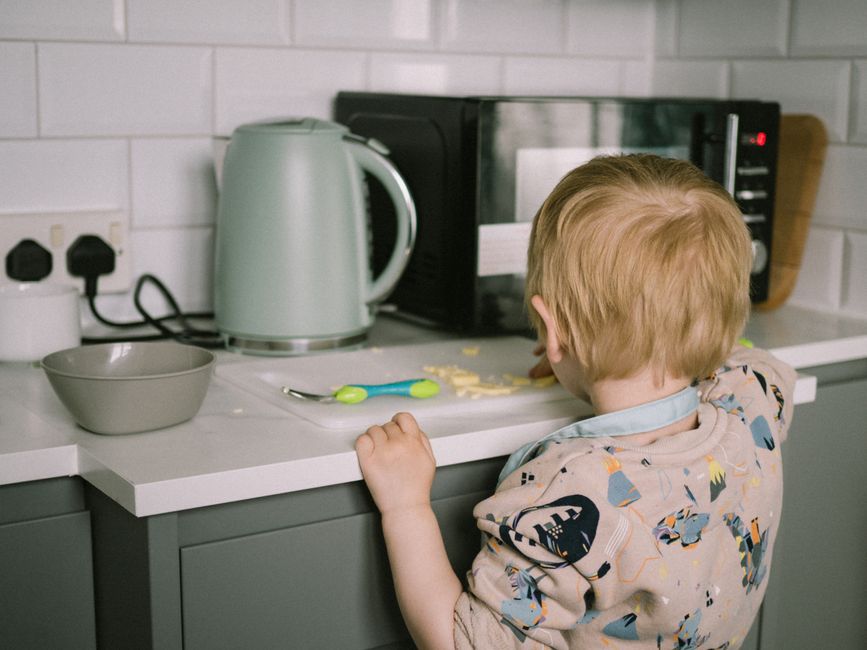 kitchen counter routine setup everyday scene lifestyle photo 2