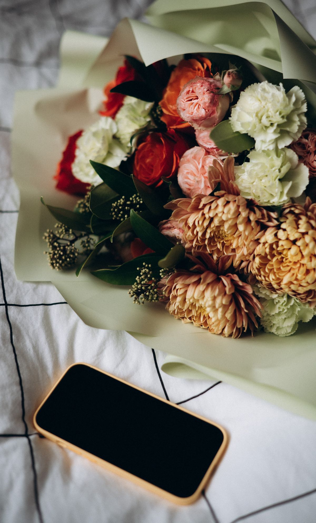 Spring bridal bouquet on the published portfolio page