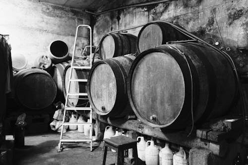 Wine Kegs in Basement