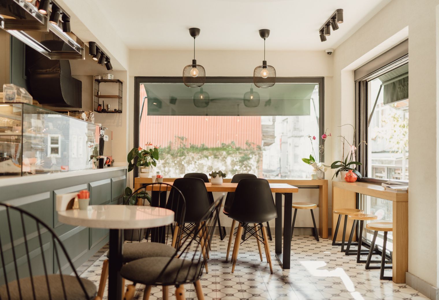 Commercial Decorating in Gospel Oak — a decorator at work mid-project
