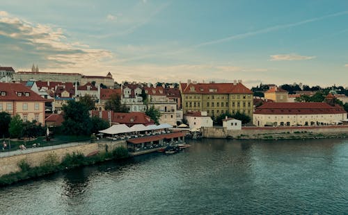 Buildings by River in Prague