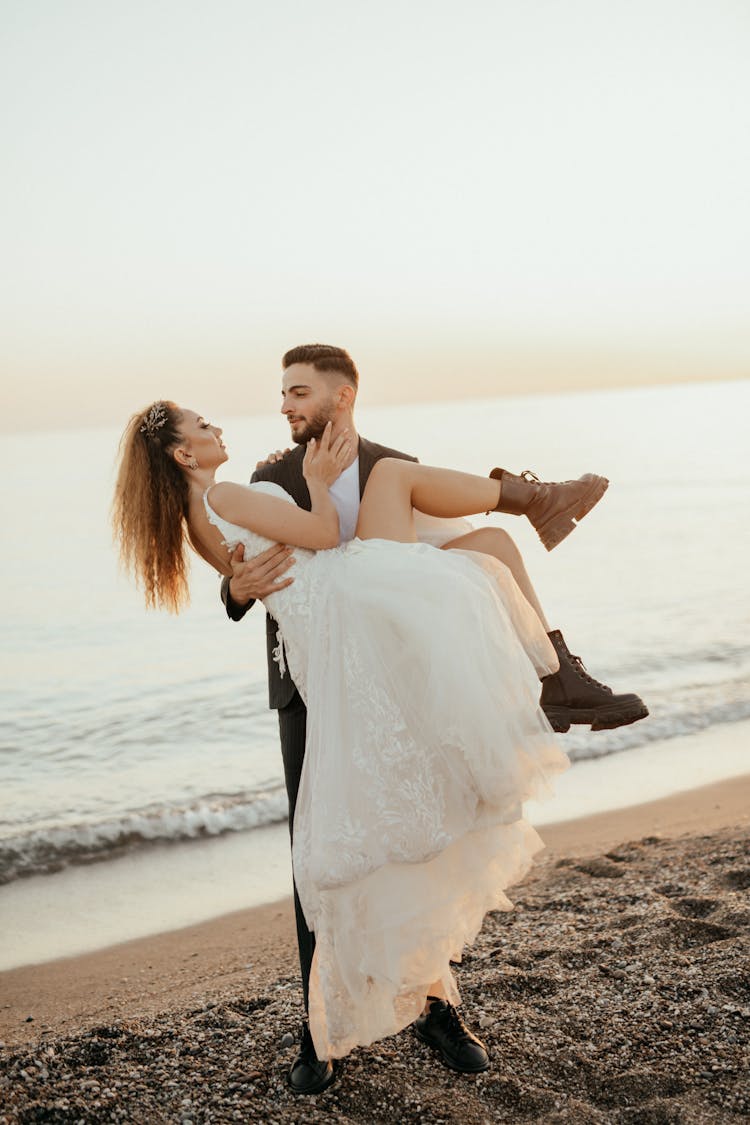 Wedding Couple On A Beach