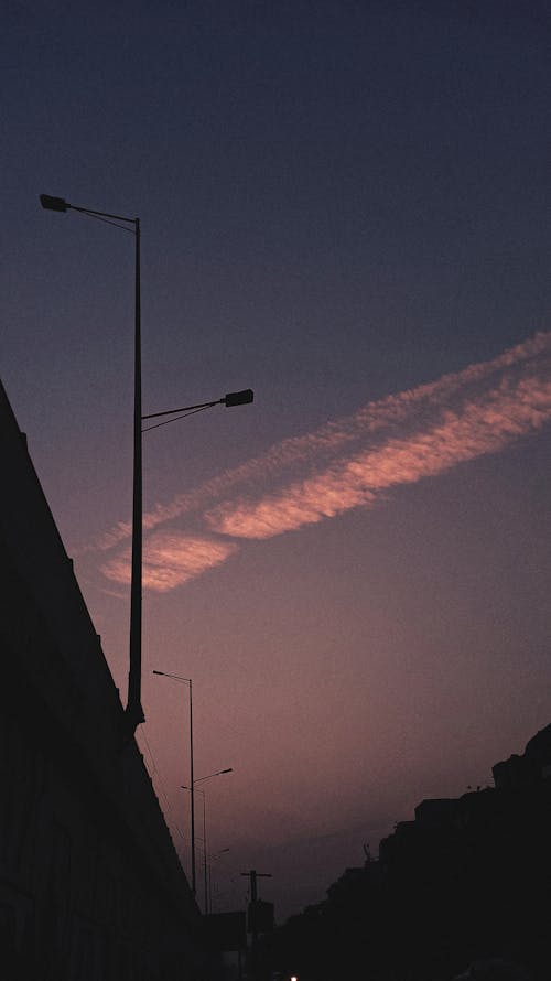 Gratis stockfoto met avond, chemtrail, omtrekken