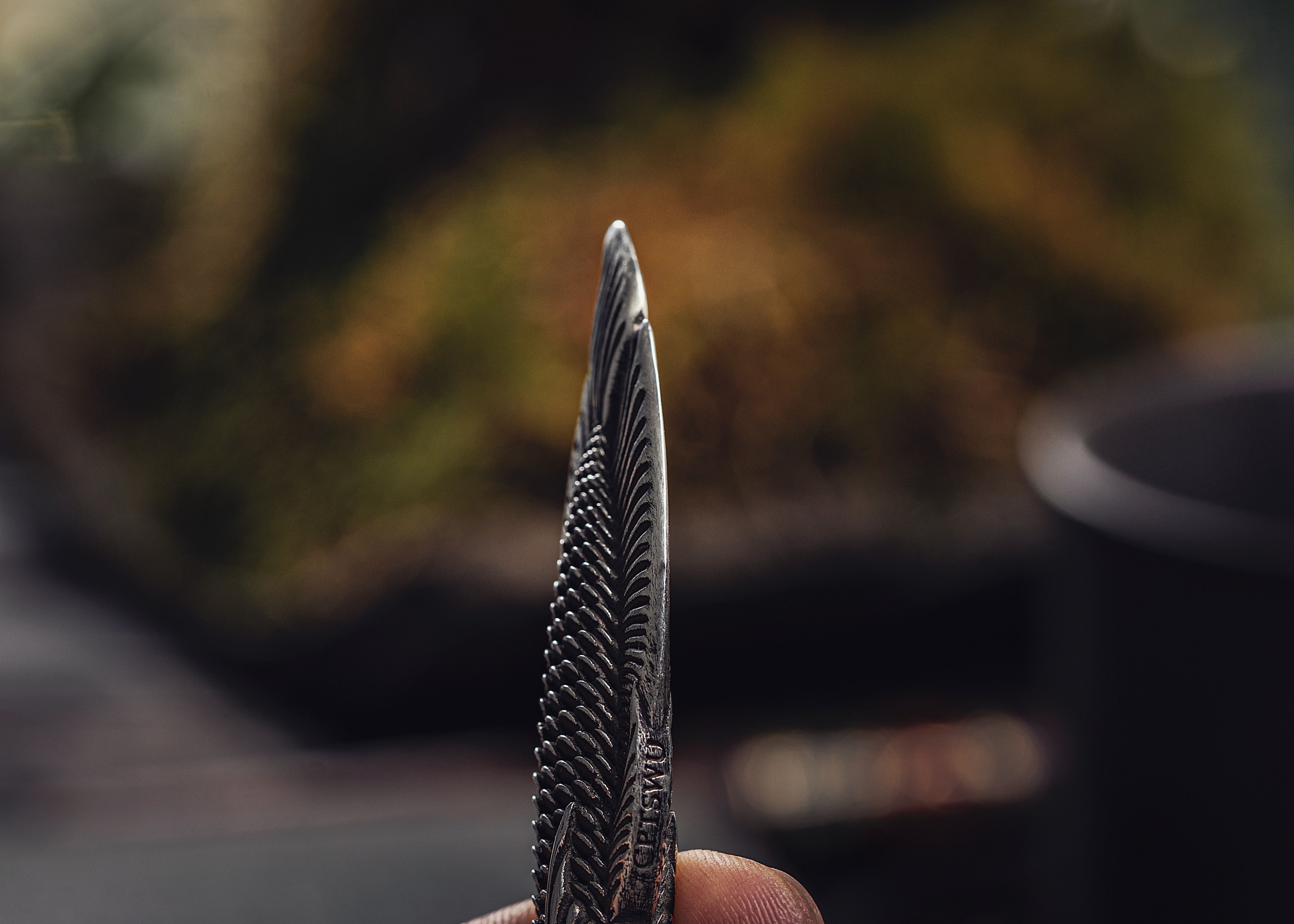 Cutting Edge of a Steel Box Opener in the Shape of an Arowana Fish ...