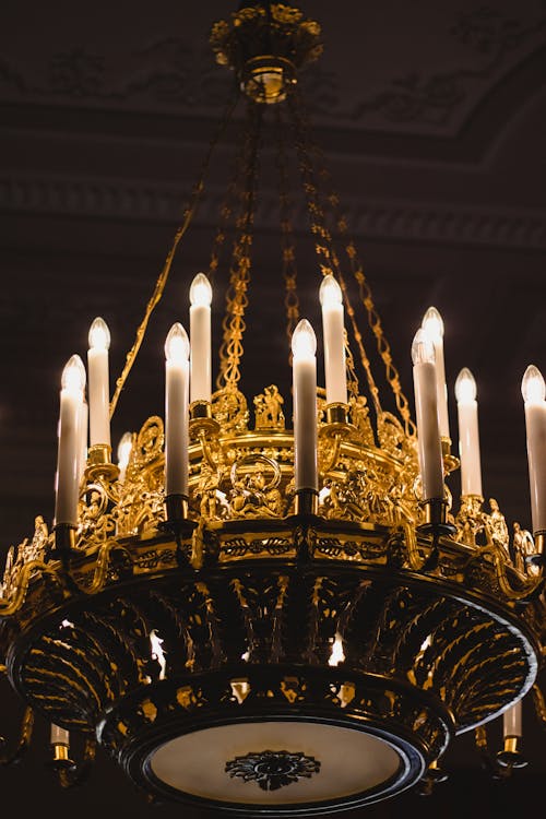 A Luxurious Chandelier in a Palace