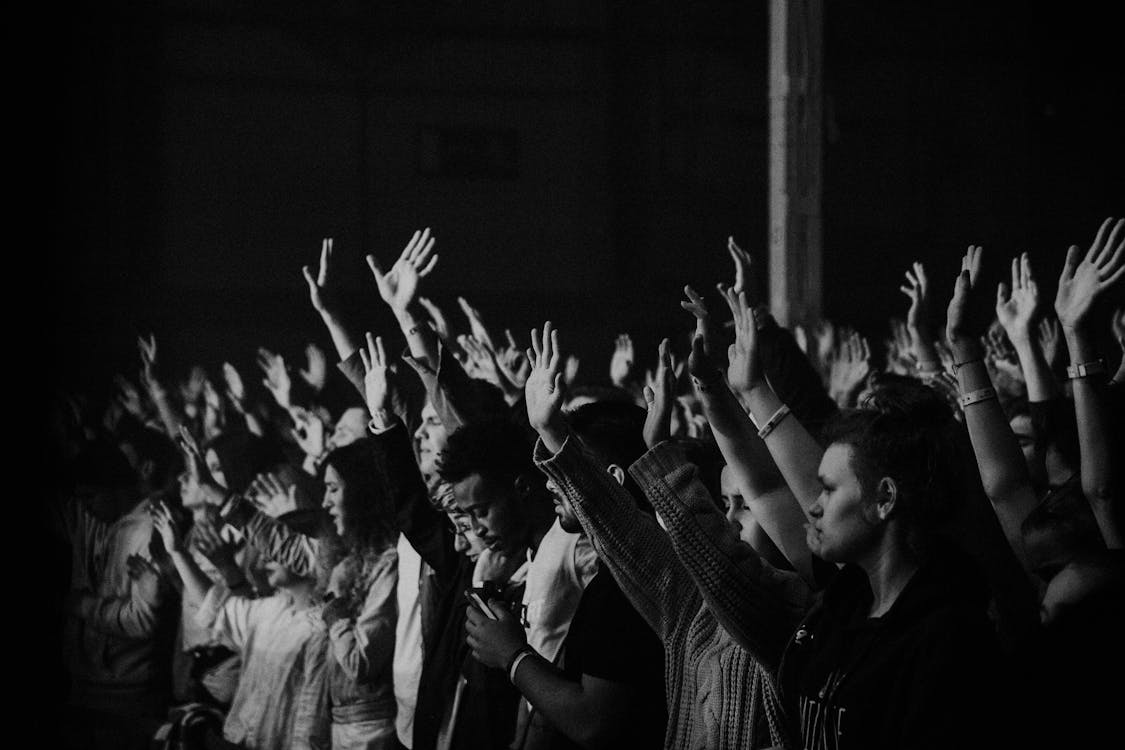 Crowd with Raised Hands · Free Stock Photo