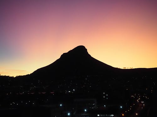 altın rengi gün batımı, Cape Town, dağ doruğu içeren Ücretsiz stok fotoğraf