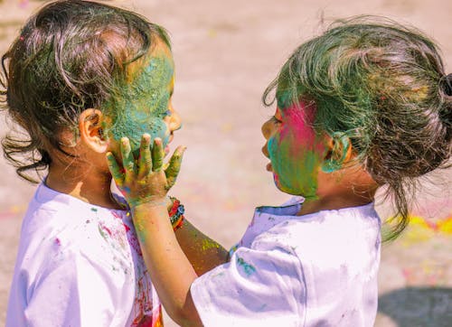 Colorful Powder on Girls