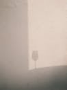 White Wall with Wineglass Shadow