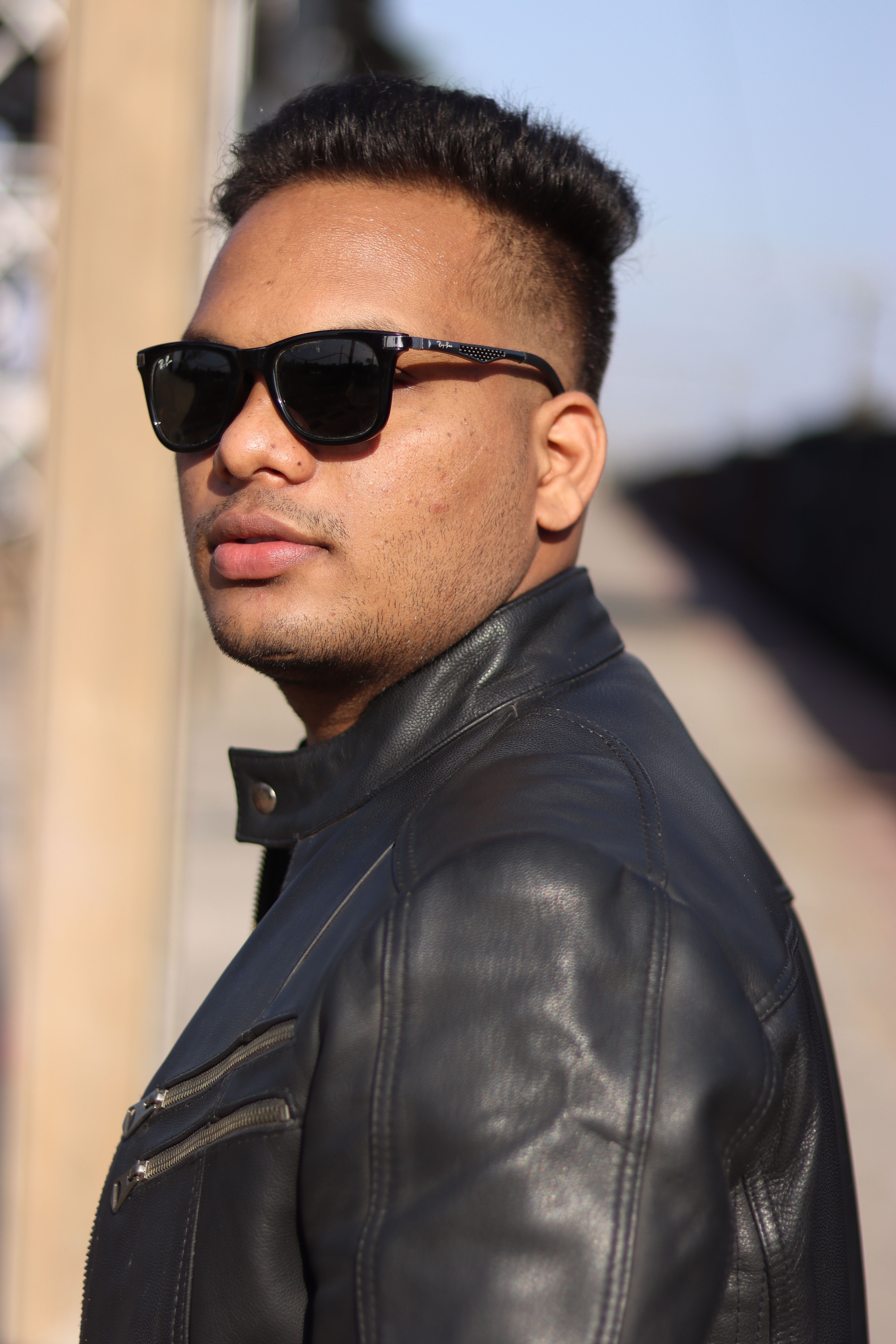Shirtless Man in Black Leather Jacket · Free Stock Photo