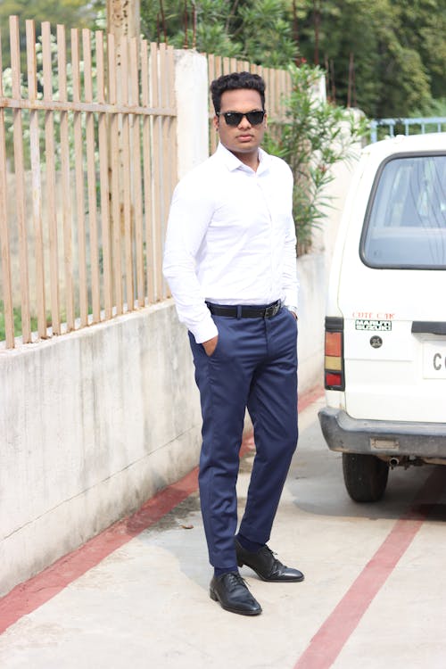 Elegant Man in White Shirt