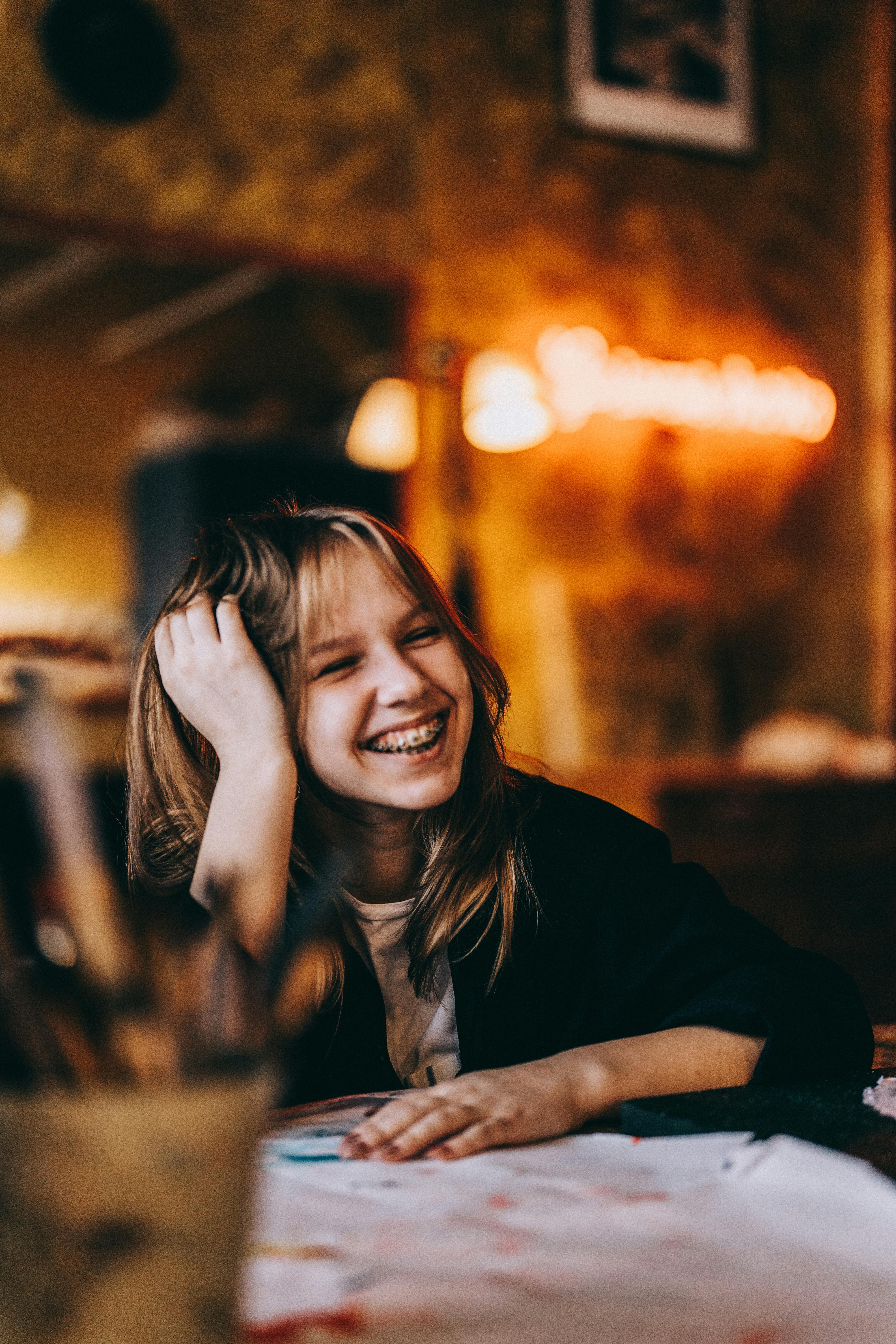 pretty tumblr girl smiling