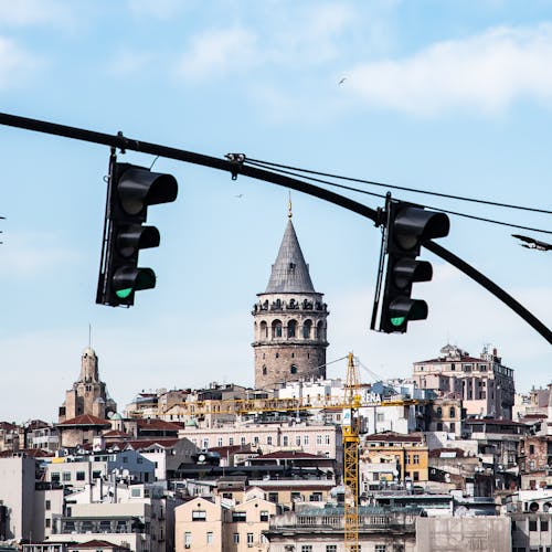 イスタンブール, ガラタ塔, グリーンライト-ストップライトの無料の写真素材