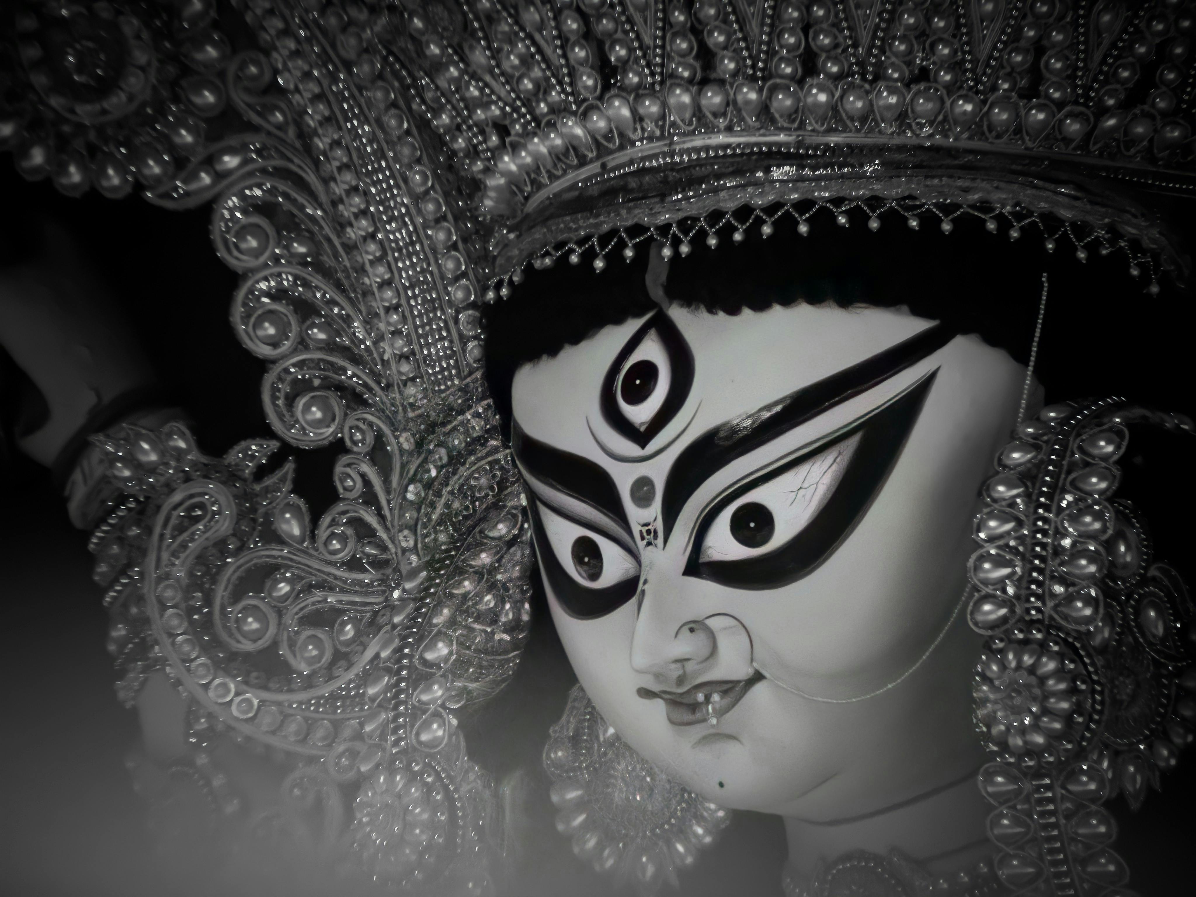 Brij Sugandha Navratri Special Set of 6 Radha Rani Poshak - Everyday Devi MATA  Dress Vastra | MATA Rani Silk Poshak - Navratra Maa Durga Poshak - for All  Size Standing Devi Idol Figure - (12 INCH)