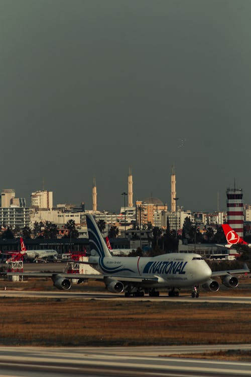 An Airliner on an Airport Runway 