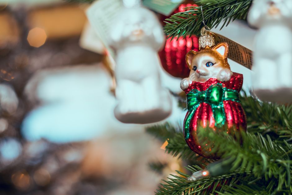 cat xmas tree ornaments