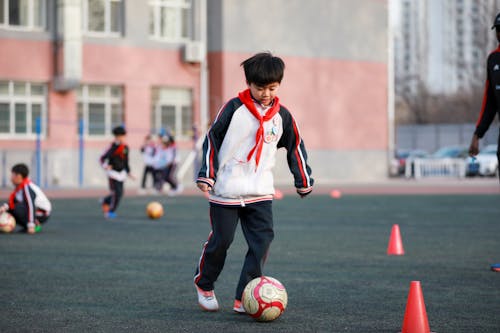 Kids on a Football Training 