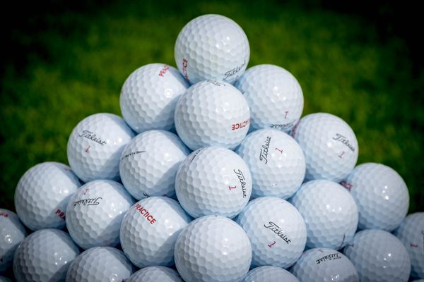 A stack of golf balls