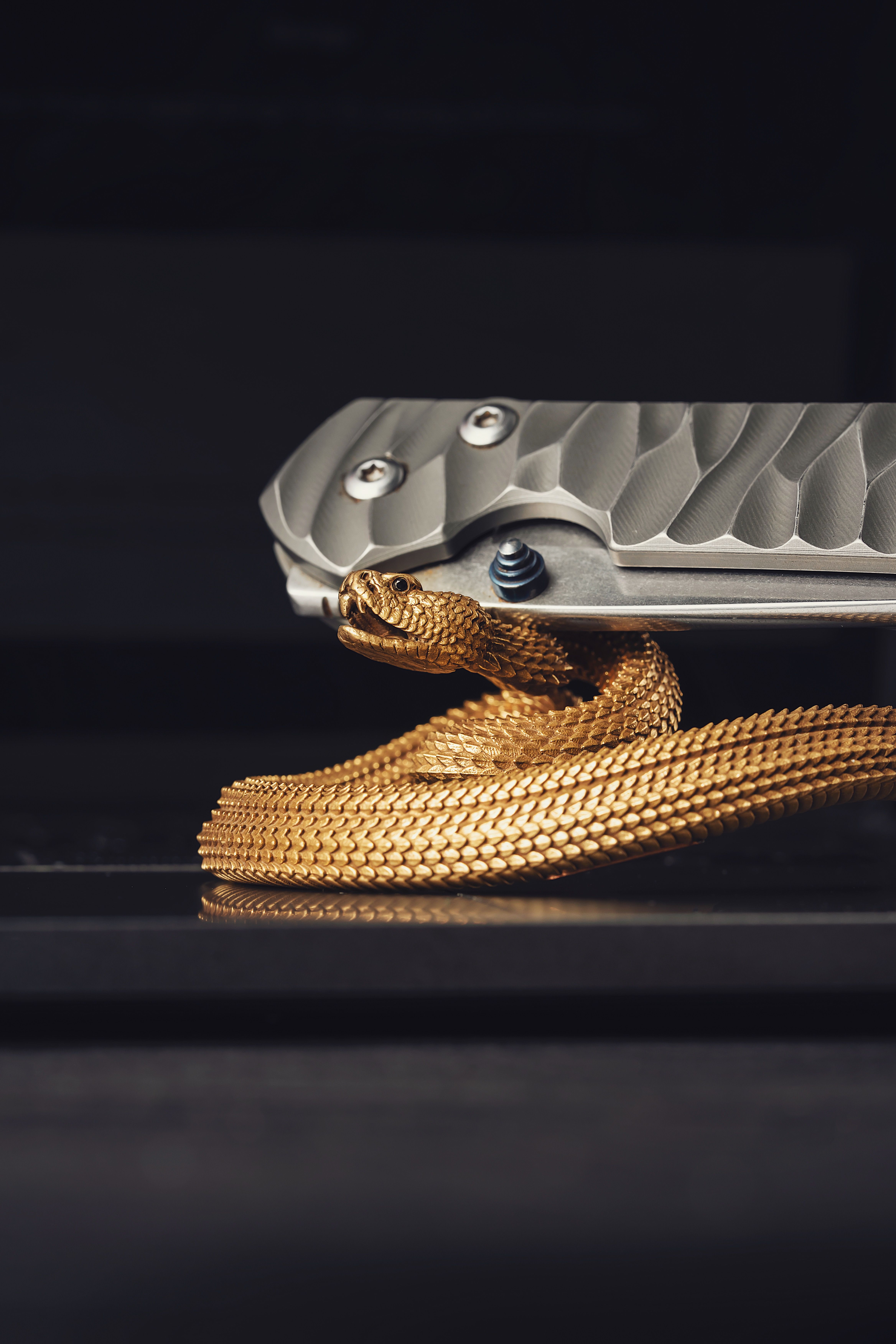 Snake Figurine with Knife · Free Stock Photo