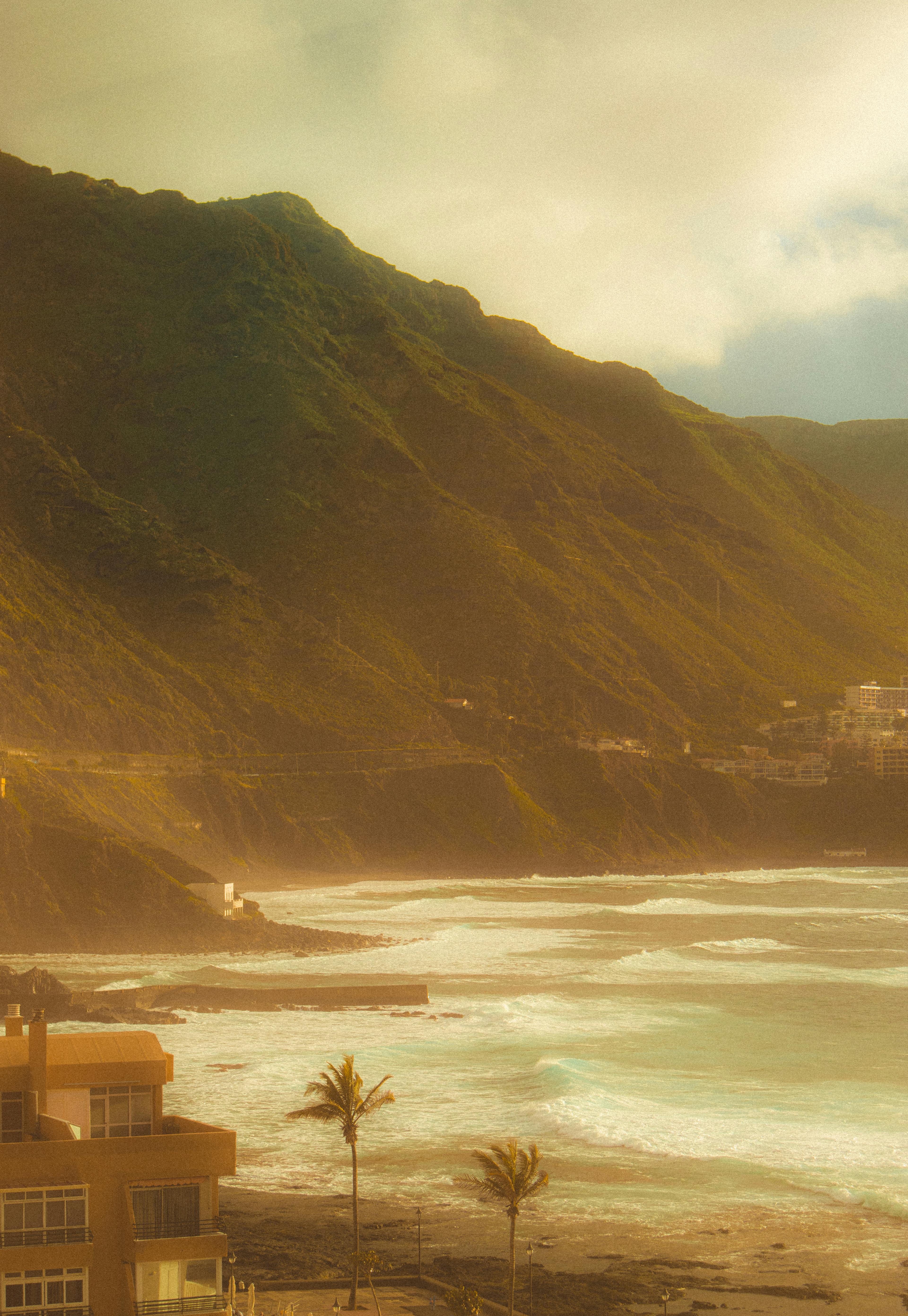 view of the coast at punta del hidalgo spain