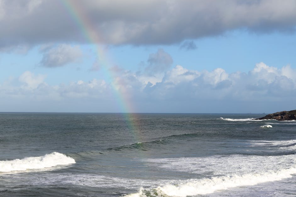海 海の虹 虹の無料の写真素材