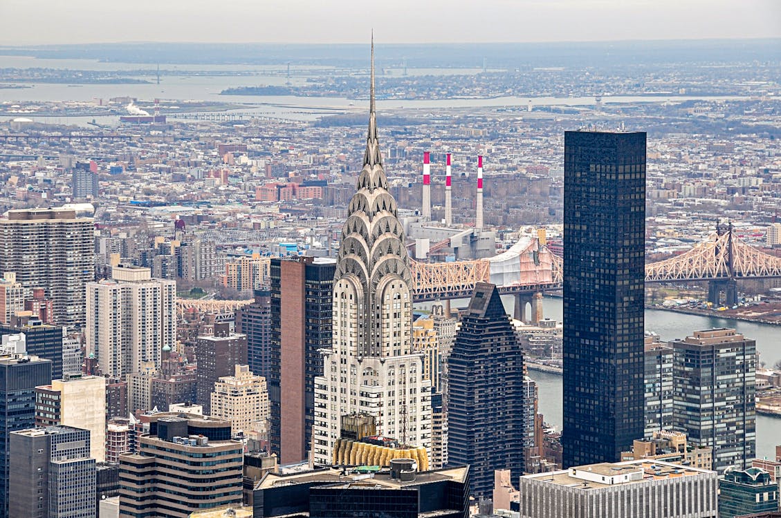 Free Manhattan form Empire State Stock Photo