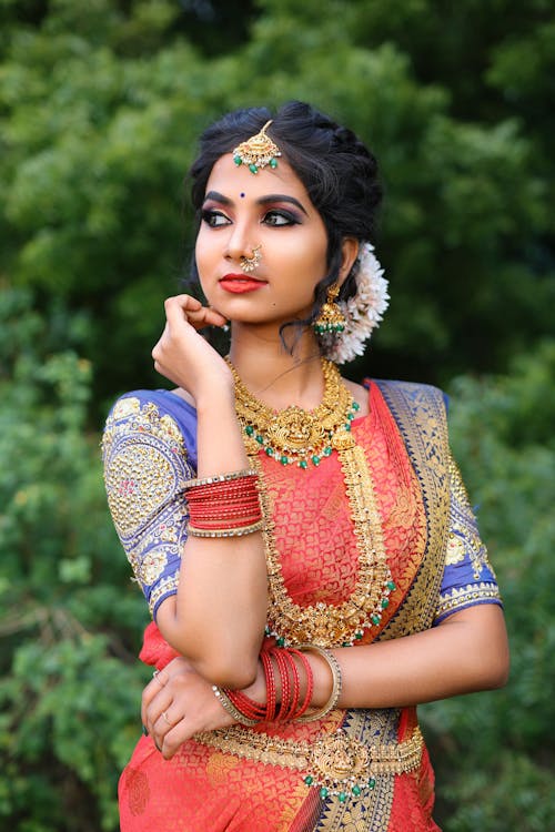 Portrait of Woman in Indian Traditional Clothing · Free Stock Photo