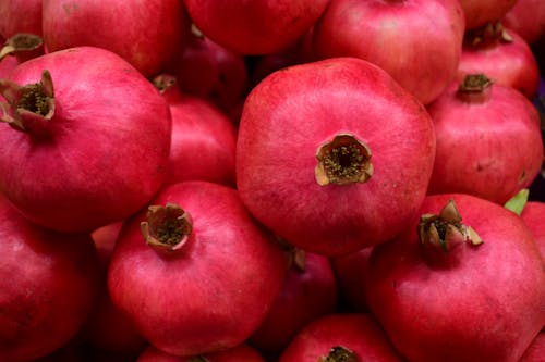 Heap of Fresh Ripe Pomegranates