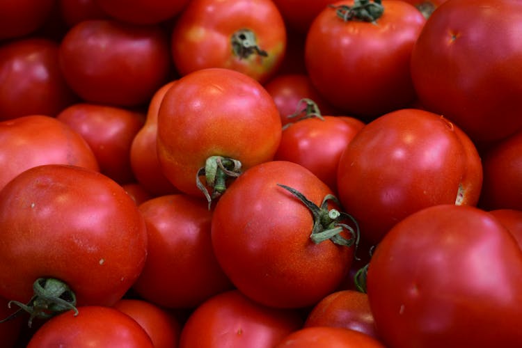 A Close-up Of Red Tomatoes