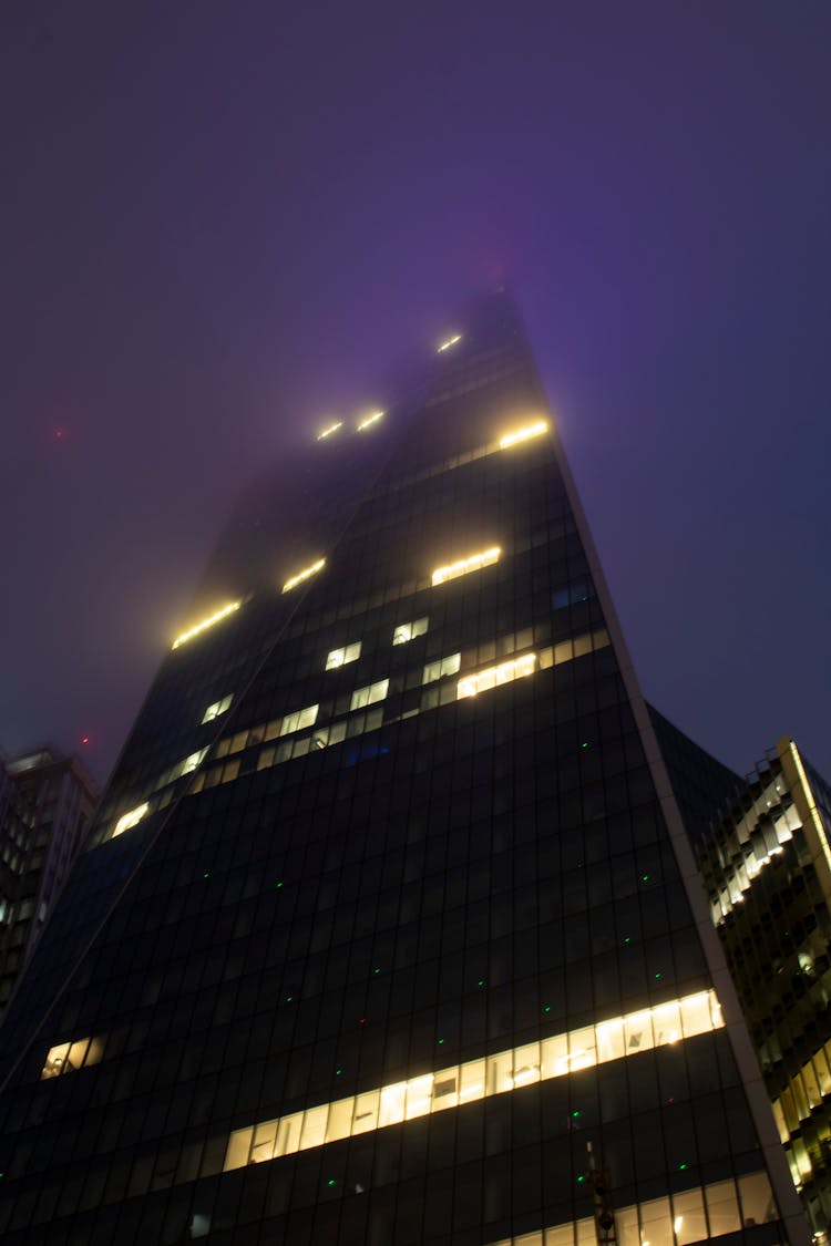 Skyscraper In Fog