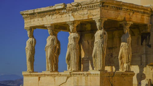 厄瑞克忒翁神庙, 古老的, 女像柱 的 免费素材图片