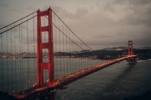 Ilmainen kuvapankkikuva tunnisteilla droonikuva, golden gate, Kalifornia