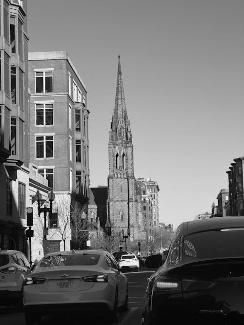 Foto d'estoc gratuïta de blanc i negre, boston, carrer