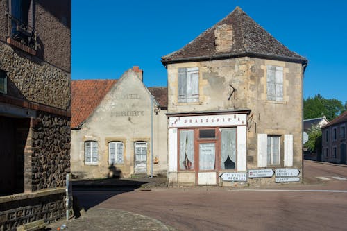 Facade of Restaurant in Town