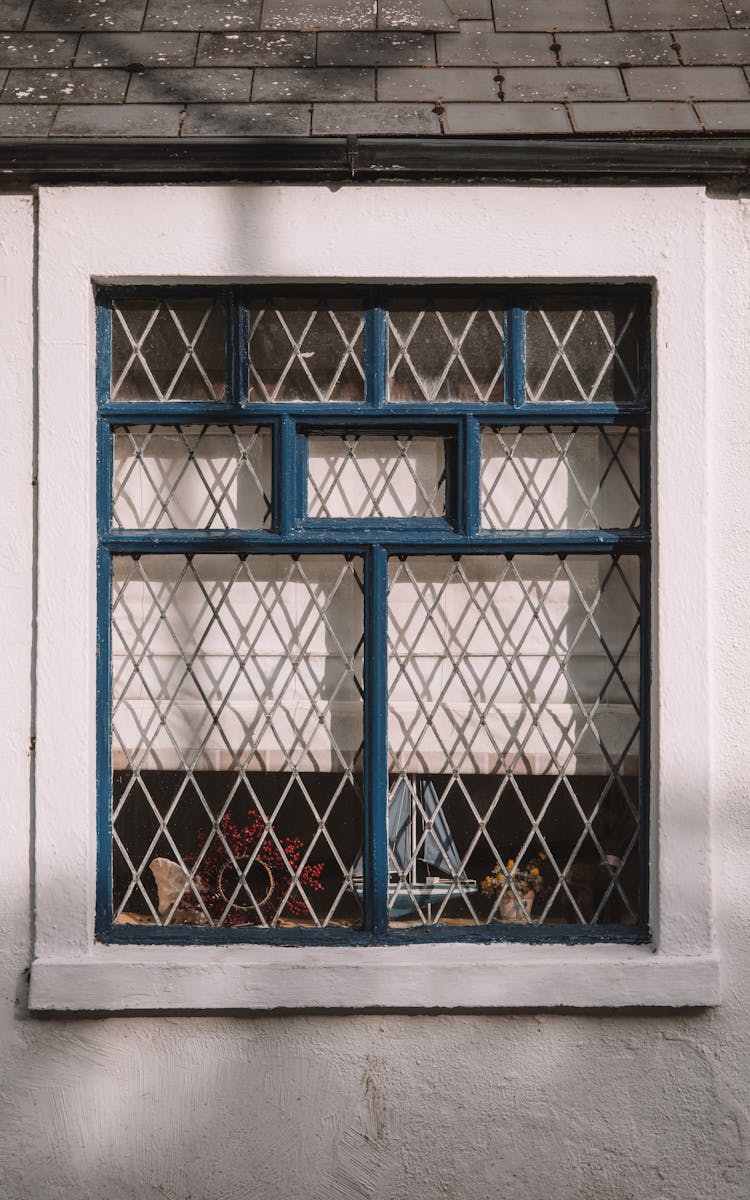 Window With Gates At House Wall