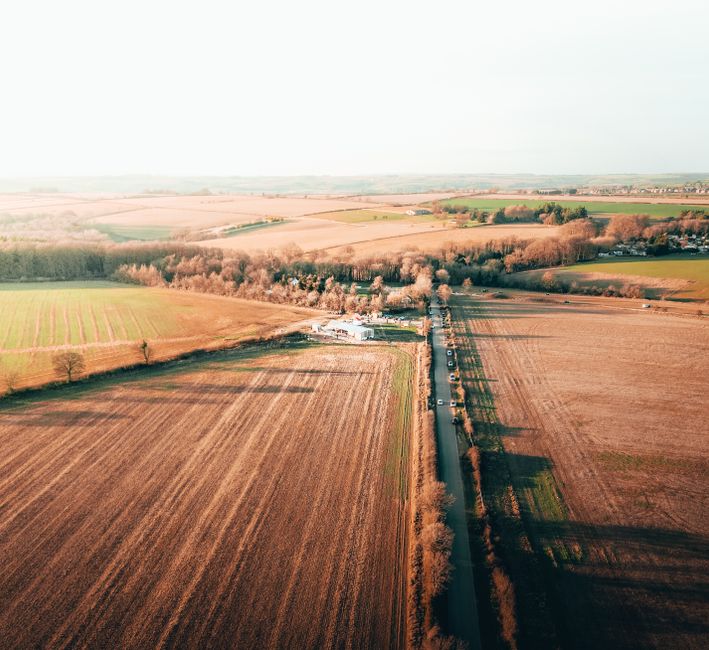 drone aerial view of farm drone aerial view of farm