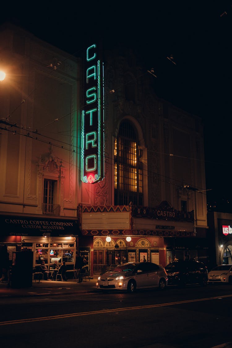 Exterior Of The Castro Theatre At Night