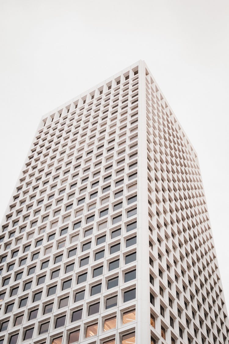 Exterior Of A White Office Building