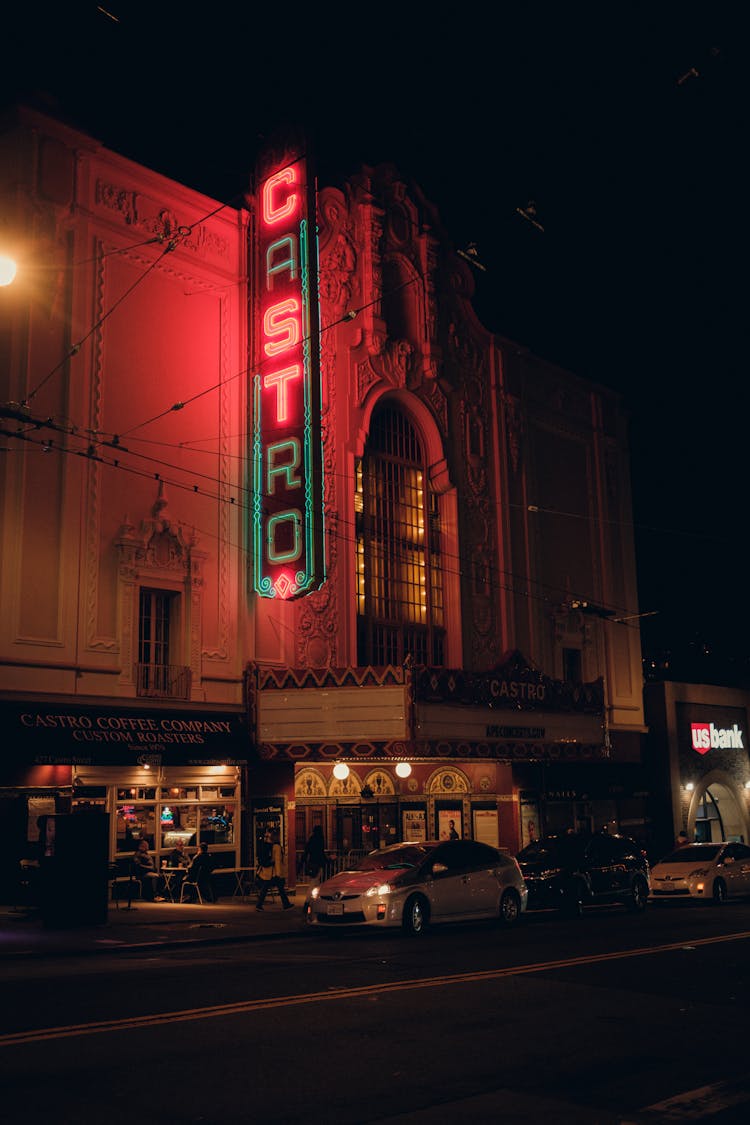 Neon Of Cafe At Night