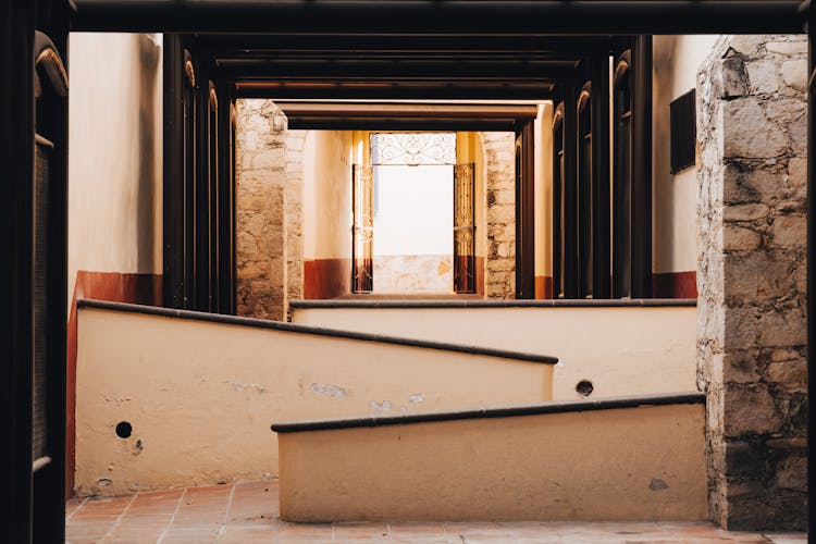 Walls In Empty Corridor