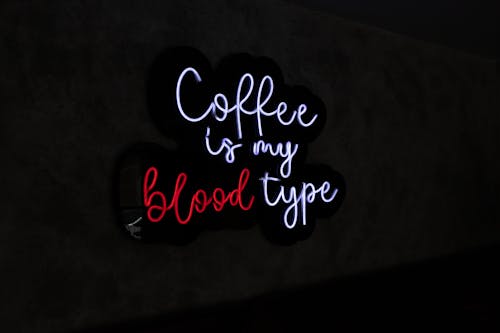 A Neon Sign in a Cafe 