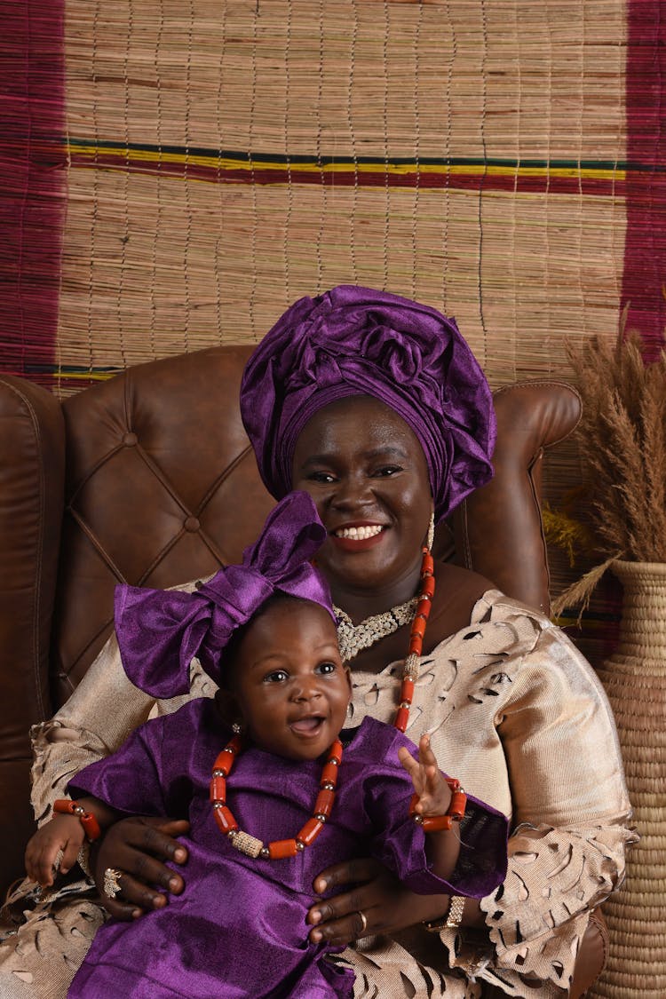 Woman With Child Smiling