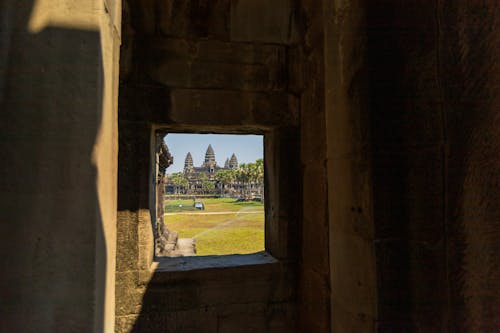 Angkor Wat Temple Seen from the Window of One of the Other Buildings
