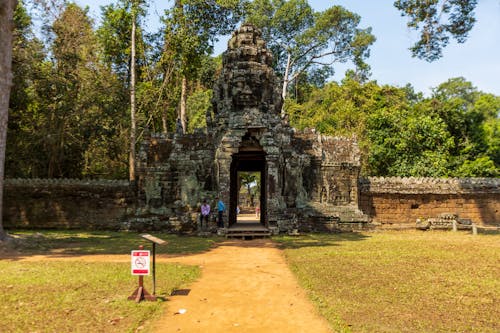 A Gate at the Angkor Wat, Siem Reap, Cambodia 
