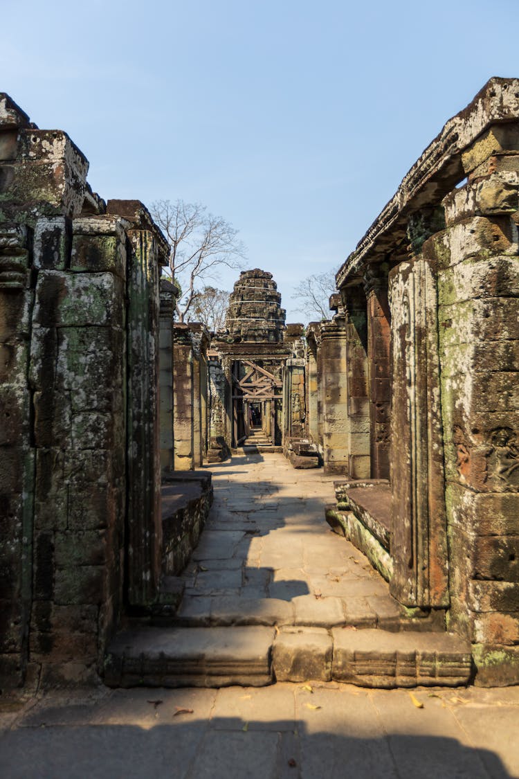 Ruins Of An Ancient Temple In Cambodia 